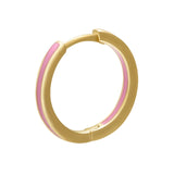 ZHUKOU 2020 NEW 1piece Round Enamel hoop earring CZ crystal fashion women earrings smaller/bigger earring hoops Jewelry VE270 daiiibabyyy