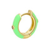 ZHUKOU 2020 NEW 1piece Round Enamel hoop earring CZ crystal fashion women earrings smaller/bigger earring hoops Jewelry VE270 daiiibabyyy