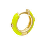 ZHUKOU 2020 NEW 1piece Round Enamel hoop earring CZ crystal fashion women earrings smaller/bigger earring hoops Jewelry VE270 daiiibabyyy