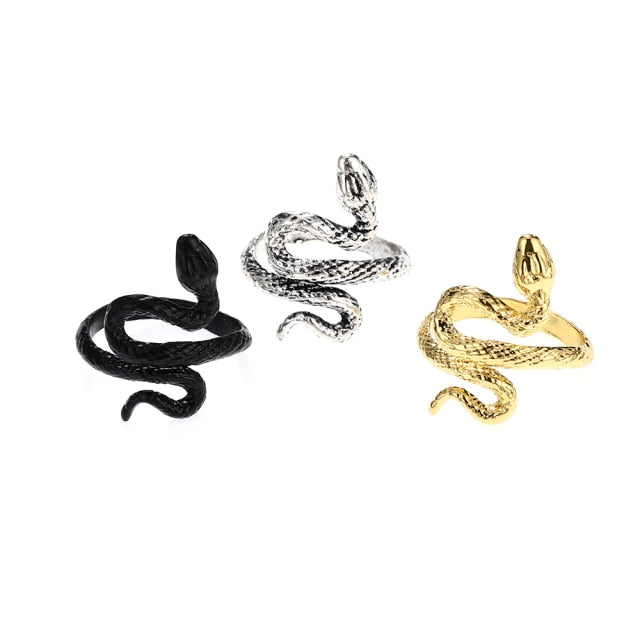 3pc 4pc 5pc Vintage Gothic Snake Rings Men Bull Head Skull Feather Dragon Cross Animal Men Ring Punk Jewelry Evil Eye Ball Ring daiiibabyyy