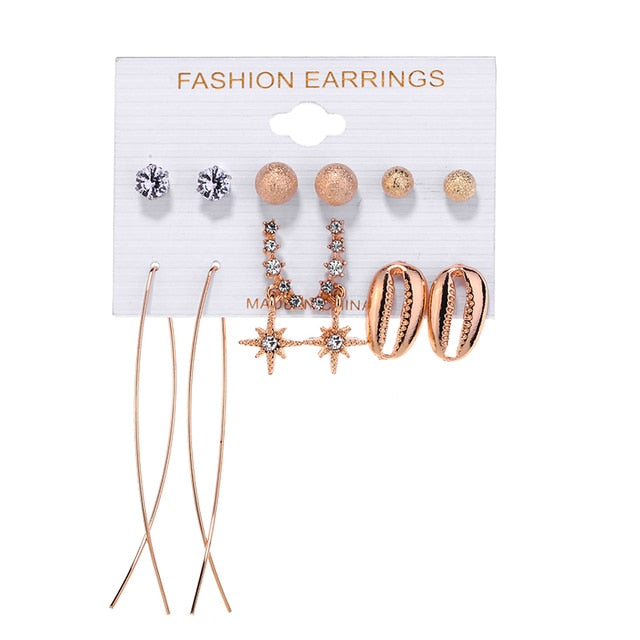 6Pairs Punk Hoop Earrings Set Big Circle Earrings Jewelry for Women Girls Steampunk Ear Clip Punk Style Earring Ear Ring daiiibabyyy