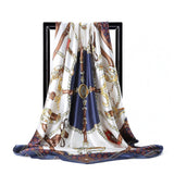 90x90cm luxury brand silk square scarf for women hair tie band bandana pashmina female foulard muslim hijab stores 2021 NEW daiiibabyyy