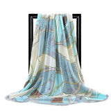 90x90cm luxury brand silk square scarf for women hair tie band bandana pashmina female foulard muslim hijab stores 2021 NEW daiiibabyyy