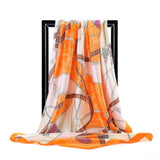 90x90cm luxury brand silk square scarf for women hair tie band bandana pashmina female foulard muslim hijab stores 2021 NEW daiiibabyyy
