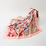 90x90cm luxury brand silk square scarf for women hair tie band bandana pashmina female foulard muslim hijab stores 2021 NEW daiiibabyyy
