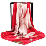 90x90cm luxury brand silk square scarf for women hair tie band bandana pashmina female foulard muslim hijab stores 2021 NEW daiiibabyyy