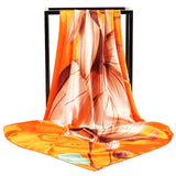 90x90cm luxury brand silk square scarf for women hair tie band bandana pashmina female foulard muslim hijab stores 2021 NEW daiiibabyyy