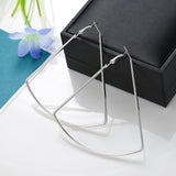 BLIJERY Trendy Oversize Geometric Big Hoop Earrings For Women Basketball Brincos Exaggerated Large Square Earrings Punk Jewelry daiiibabyyy