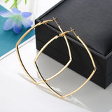 BLIJERY Trendy Oversize Geometric Big Hoop Earrings For Women Basketball Brincos Exaggerated Large Square Earrings Punk Jewelry daiiibabyyy
