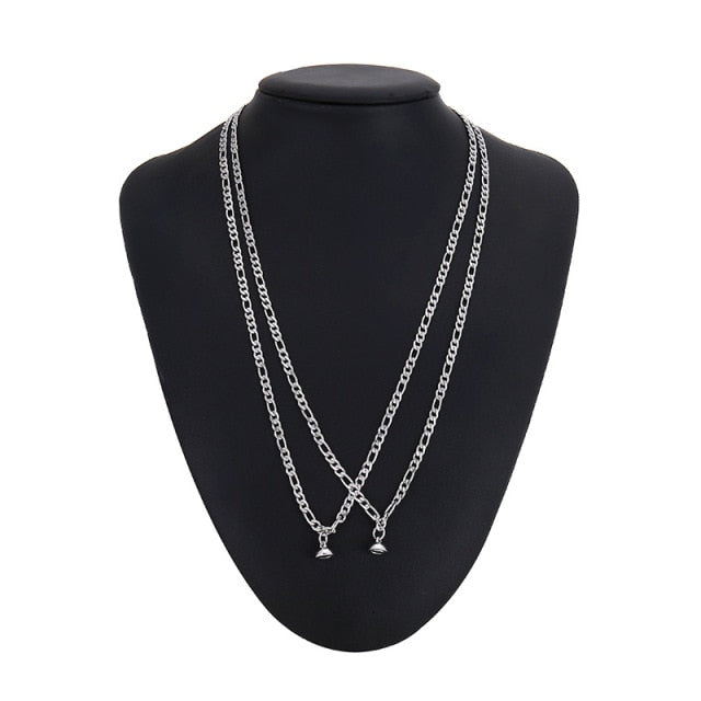 2pcs/Set Couple Pendant Magneticf Necklace Infinite Love Coupling Magnetic Clasp Chain Necklaces for Women Men Fashion Jewelry daiiibabyyy