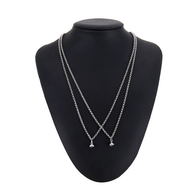 2pcs/Set Couple Pendant Magneticf Necklace Infinite Love Coupling Magnetic Clasp Chain Necklaces for Women Men Fashion Jewelry daiiibabyyy