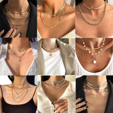 Boho Multilayer Stainless Steel Snake Chain Portrait Engraved Coin Butterfly Pendant Thick Clavicle Necklaces Set Girl Jewelry daiiibabyyy
