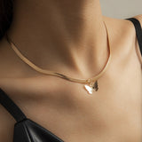 Boho Multilayer Stainless Steel Snake Chain Portrait Engraved Coin Butterfly Pendant Thick Clavicle Necklaces Set Girl Jewelry daiiibabyyy