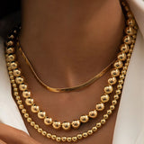 Boho Multilayer Stainless Steel Snake Chain Portrait Engraved Coin Butterfly Pendant Thick Clavicle Necklaces Set Girl Jewelry daiiibabyyy