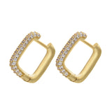 ZHUKOU NEW Hoop earrings gold/silver color small hoop earrings crystal women rainbow earrings Fashion jewelry wholesale VE144 daiiibabyyy