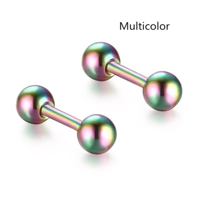 2pcs Tragus Helix Bar 4mm Ball Stainless Steel Barbell Daith Oreja Ring Stud Earing Cartilage Ear Piercing Body Jewelry daiiibabyyy