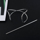 BOHO Hair Clip Geometric Feather Bun Cuff Leaf Star X Shape Hair Sticks Cute Cat Hairpin Headwear Hair Accessories Trendy Gift daiiibabyyy