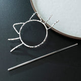 BOHO Hair Clip Geometric Feather Bun Cuff Leaf Star X Shape Hair Sticks Cute Cat Hairpin Headwear Hair Accessories Trendy Gift daiiibabyyy
