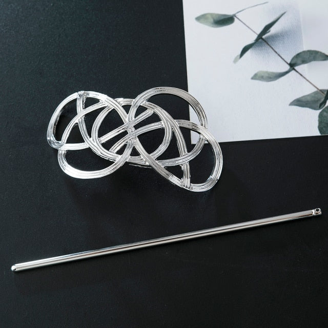 BOHO Hair Clip Geometric Feather Bun Cuff Leaf Star X Shape Hair Sticks Cute Cat Hairpin Headwear Hair Accessories Trendy Gift daiiibabyyy