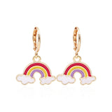 ZYZQ Korean Cute Cloud Raindrop Earrings For Women Exquisite Rainbow Pendant Earrings Fashion Cocktail Party Jewelry daiiibabyyy