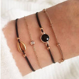 5pcs/lot Bohemian Mixed Golden Shell Starfish Bracelet Women Summer Beach Casual Jewelry Accessories Friendship Gift daiiibabyyy
