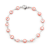 Beautiful 304 Stainless Steel Bracelets For Women Turkish eye Multicolor Evil Eye Bracelets Enamel Jewelry Gifts brace, 1 Piece daiiibabyyy
