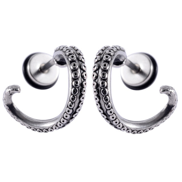 2pcs Stainless Steel Ear Studs Ear Tragus Helix Cartilage Lobe Man Women Fashion Punk Gothic Earrings Body Piercing Jewelry 16g daiiibabyyy