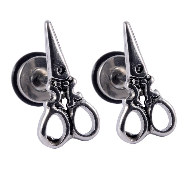 2pcs Stainless Steel Ear Studs Ear Tragus Helix Cartilage Lobe Man Women Fashion Punk Gothic Earrings Body Piercing Jewelry 16g daiiibabyyy