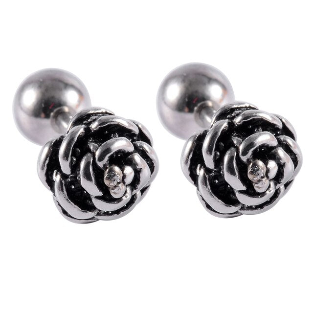 2pcs Stainless Steel Ear Studs Ear Tragus Helix Cartilage Lobe Man Women Fashion Punk Gothic Earrings Body Piercing Jewelry 16g daiiibabyyy
