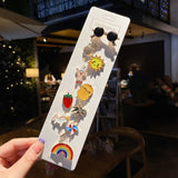 Anti-glare Buckle Brooch Alloy Lapel Cartoon Pins Set Neckline Pin Fixed Clothes Decorative Buckle Pin Accessories Gifts Friends daiiibabyyy