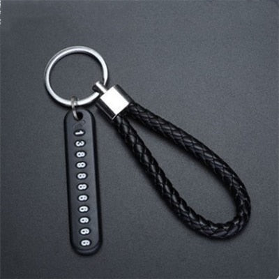 Anti-lost Key Chains Stainless Steel Car Keychain Holder Phone Number Card Keyring For Party Gift Fashion Jewelry Accessories daiiibabyyy