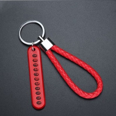 Anti-lost Key Chains Stainless Steel Car Keychain Holder Phone Number Card Keyring For Party Gift Fashion Jewelry Accessories daiiibabyyy