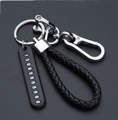 Anti-lost Key Chains Stainless Steel Car Keychain Holder Phone Number Card Keyring For Party Gift Fashion Jewelry Accessories daiiibabyyy