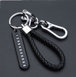 Anti-lost Key Chains Stainless Steel Car Keychain Holder Phone Number Card Keyring For Party Gift Fashion Jewelry Accessories daiiibabyyy
