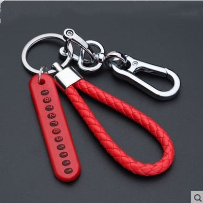 Anti-lost Key Chains Stainless Steel Car Keychain Holder Phone Number Card Keyring For Party Gift Fashion Jewelry Accessories daiiibabyyy