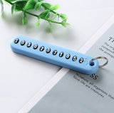Anti-lost Key Chains Stainless Steel Car Keychain Holder Phone Number Card Keyring For Party Gift Fashion Jewelry Accessories daiiibabyyy