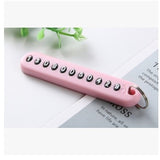 Anti-lost Key Chains Stainless Steel Car Keychain Holder Phone Number Card Keyring For Party Gift Fashion Jewelry Accessories daiiibabyyy