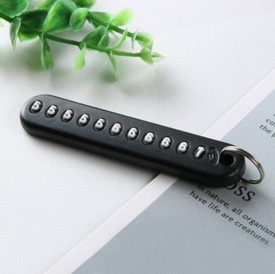 Anti-lost Key Chains Stainless Steel Car Keychain Holder Phone Number Card Keyring For Party Gift Fashion Jewelry Accessories daiiibabyyy
