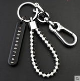 Anti-lost Key Chains Stainless Steel Car Keychain Holder Phone Number Card Keyring For Party Gift Fashion Jewelry Accessories daiiibabyyy