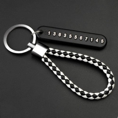 Anti-lost Key Chains Stainless Steel Car Keychain Holder Phone Number Card Keyring For Party Gift Fashion Jewelry Accessories daiiibabyyy