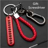 Anti-lost Key Chains Stainless Steel Car Keychain Holder Phone Number Card Keyring For Party Gift Fashion Jewelry Accessories daiiibabyyy