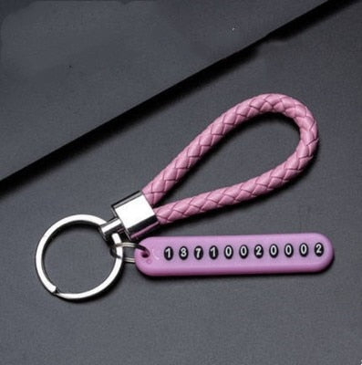 Anti-lost Key Chains Stainless Steel Car Keychain Holder Phone Number Card Keyring For Party Gift Fashion Jewelry Accessories daiiibabyyy