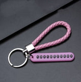 Anti-lost Key Chains Stainless Steel Car Keychain Holder Phone Number Card Keyring For Party Gift Fashion Jewelry Accessories daiiibabyyy