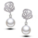 All Type Fashion Imitation Pearl Drop Earrings with Cubic Zirconia Elegant Women Wedding Earrings for Bridal India Jewelry daiiibabyyy