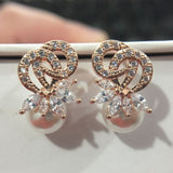 All Type Fashion Imitation Pearl Drop Earrings with Cubic Zirconia Elegant Women Wedding Earrings for Bridal India Jewelry daiiibabyyy