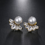All Type Fashion Imitation Pearl Drop Earrings with Cubic Zirconia Elegant Women Wedding Earrings for Bridal India Jewelry daiiibabyyy