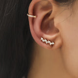 Bohemian NO Piercing Crystal Rhinestone Ear Cuff Earrings For Women Wrap Stud Clip Earrings Girl Trendy Earrings Jewelry Bijoux daiiibabyyy