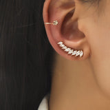 Bohemian NO Piercing Crystal Rhinestone Ear Cuff Earrings For Women Wrap Stud Clip Earrings Girl Trendy Earrings Jewelry Bijoux daiiibabyyy