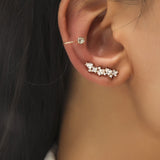 Bohemian NO Piercing Crystal Rhinestone Ear Cuff Earrings For Women Wrap Stud Clip Earrings Girl Trendy Earrings Jewelry Bijoux daiiibabyyy