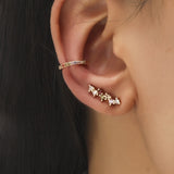 Bohemian NO Piercing Crystal Rhinestone Ear Cuff Earrings For Women Wrap Stud Clip Earrings Girl Trendy Earrings Jewelry Bijoux daiiibabyyy